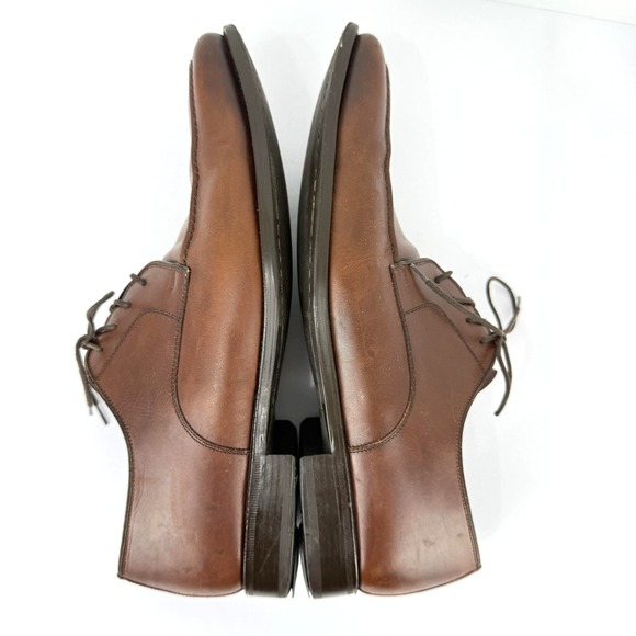 Magnanni Dress Shoes Mens Size 10.5 D Brown Leather Derby Apron Toe 13652 - Picture 4 of 11